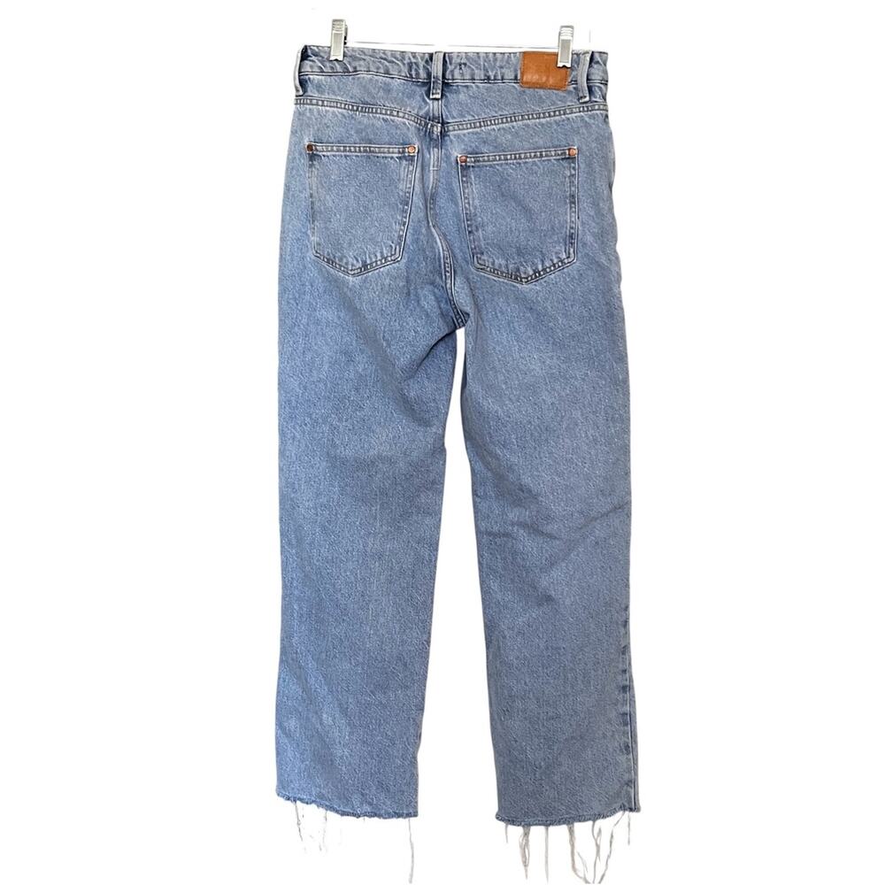 Zara light wash high waist straight leg ankle crop jeans size 6 - Picture 3 of 8